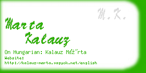 marta kalauz business card